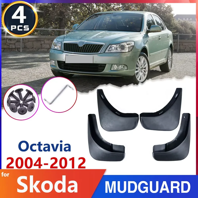 Tire Fender Mud Flap for Skoda Octavia A5 2004~2012 MK2 2005 2006 2007 2008 Car Accessories Stickers Car Mudflaps Splash Guards