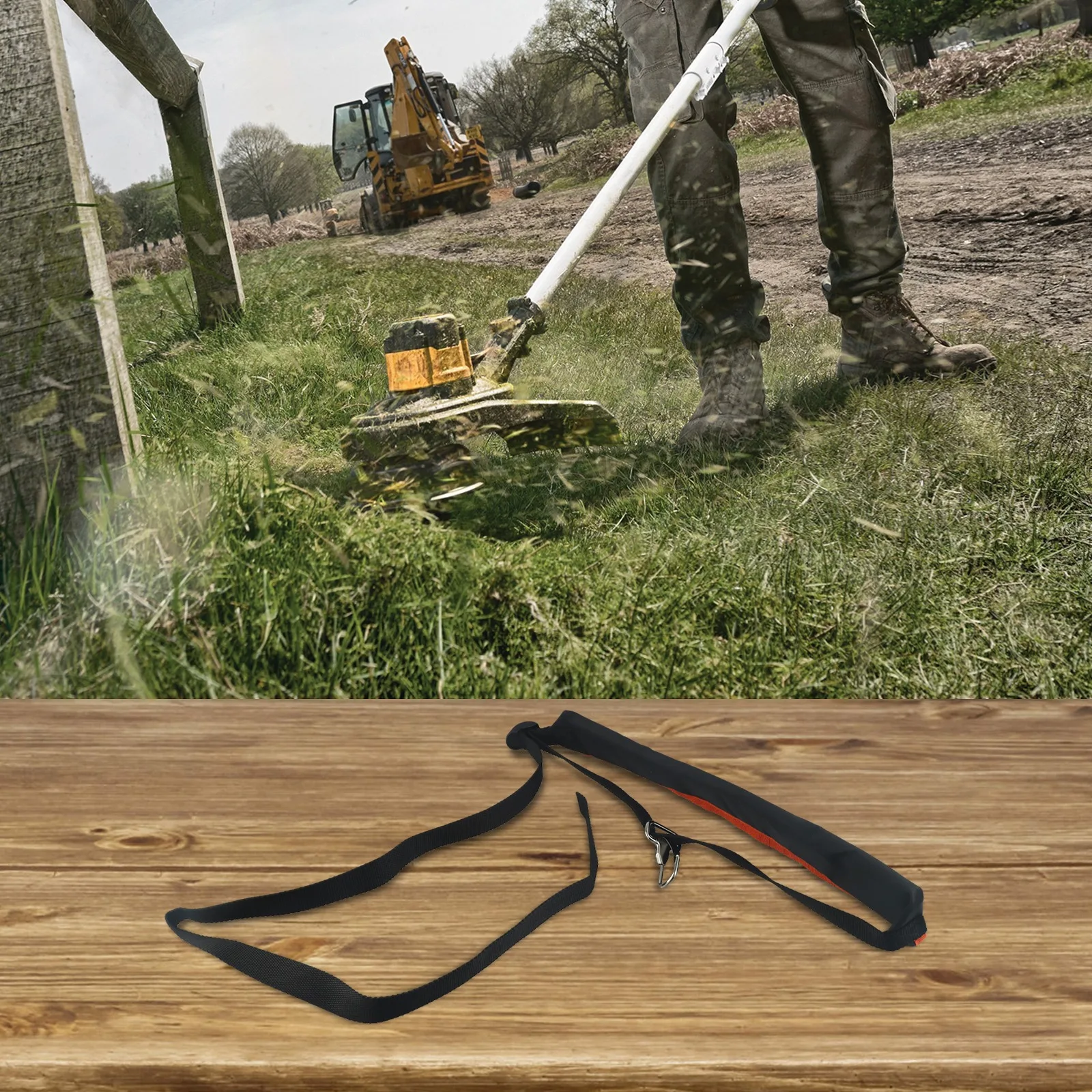 Brush Cutter Harness Adjustable Harness Belt Reduces Fatigue Breathable Padding Easy To Install Firm Load-bearing