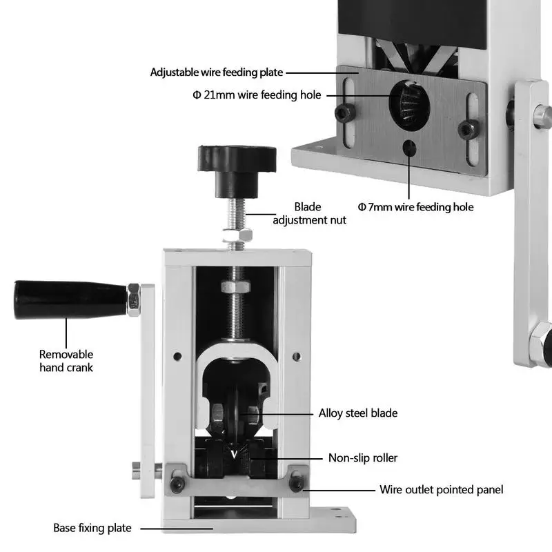 Portable Cable Wire Stripper Drill Powered Or Hand Crank Wire Stripping Machine Scrap Cable Copper Peeling Stripper Machine