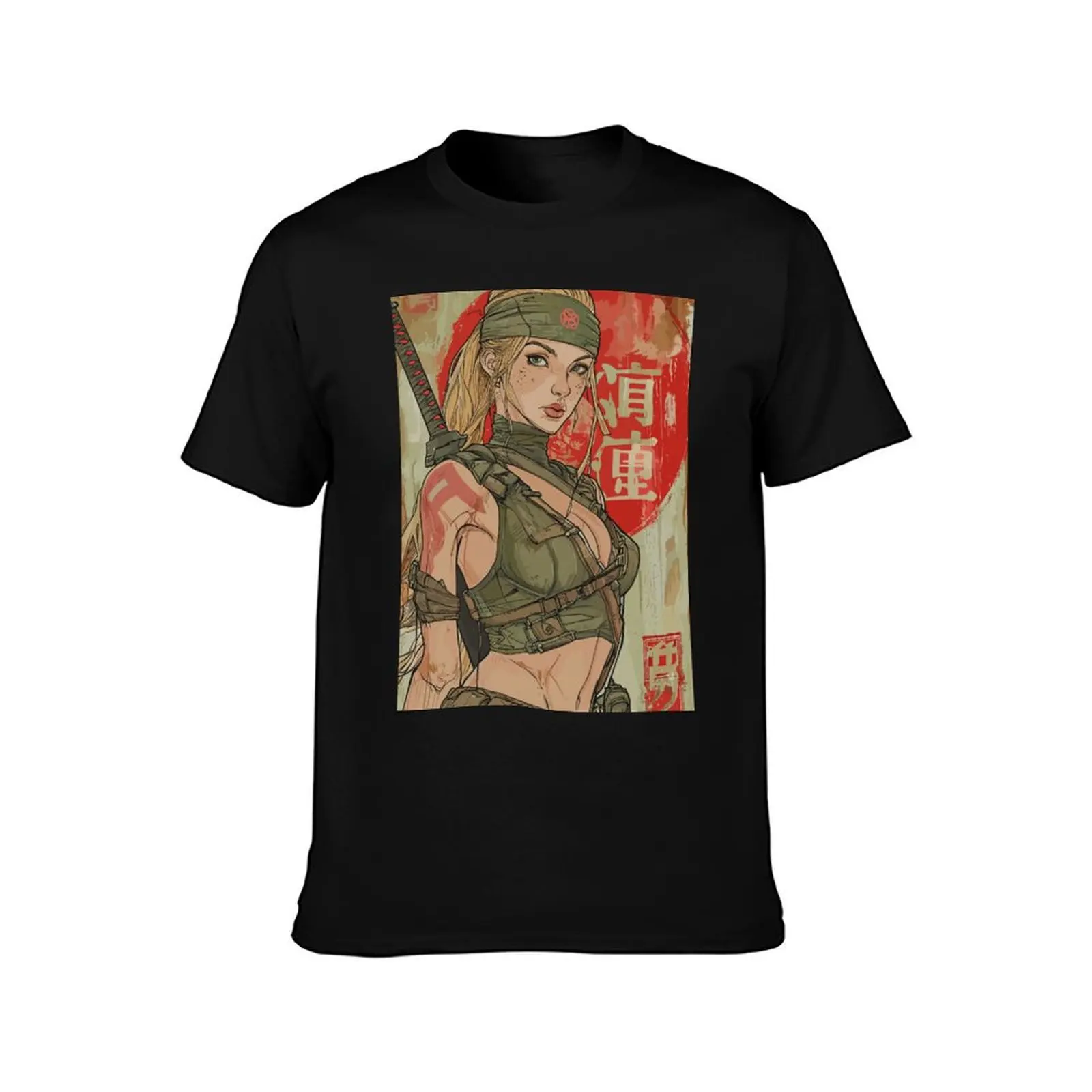 Sonya Blade Mortal Kombat Fanart T-Shirt Summer Holiday Casual Tee