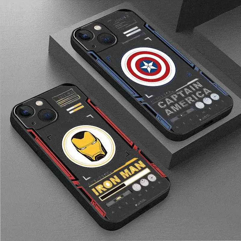 Marvel Mechanical Wind Case For Apple iPhone 15 14 11 16 13 12 Pro 7 X XR XS Max 6 8 Plus SE 2022 15Plus Soft Phone Coque