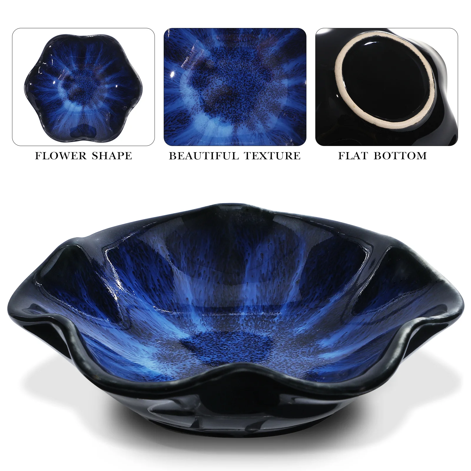 

Durable Ceramic Jewelry Organizer Plate Smooth Surface Trinket Holder for Bathroom Dresser Front Door Jewelry Plate