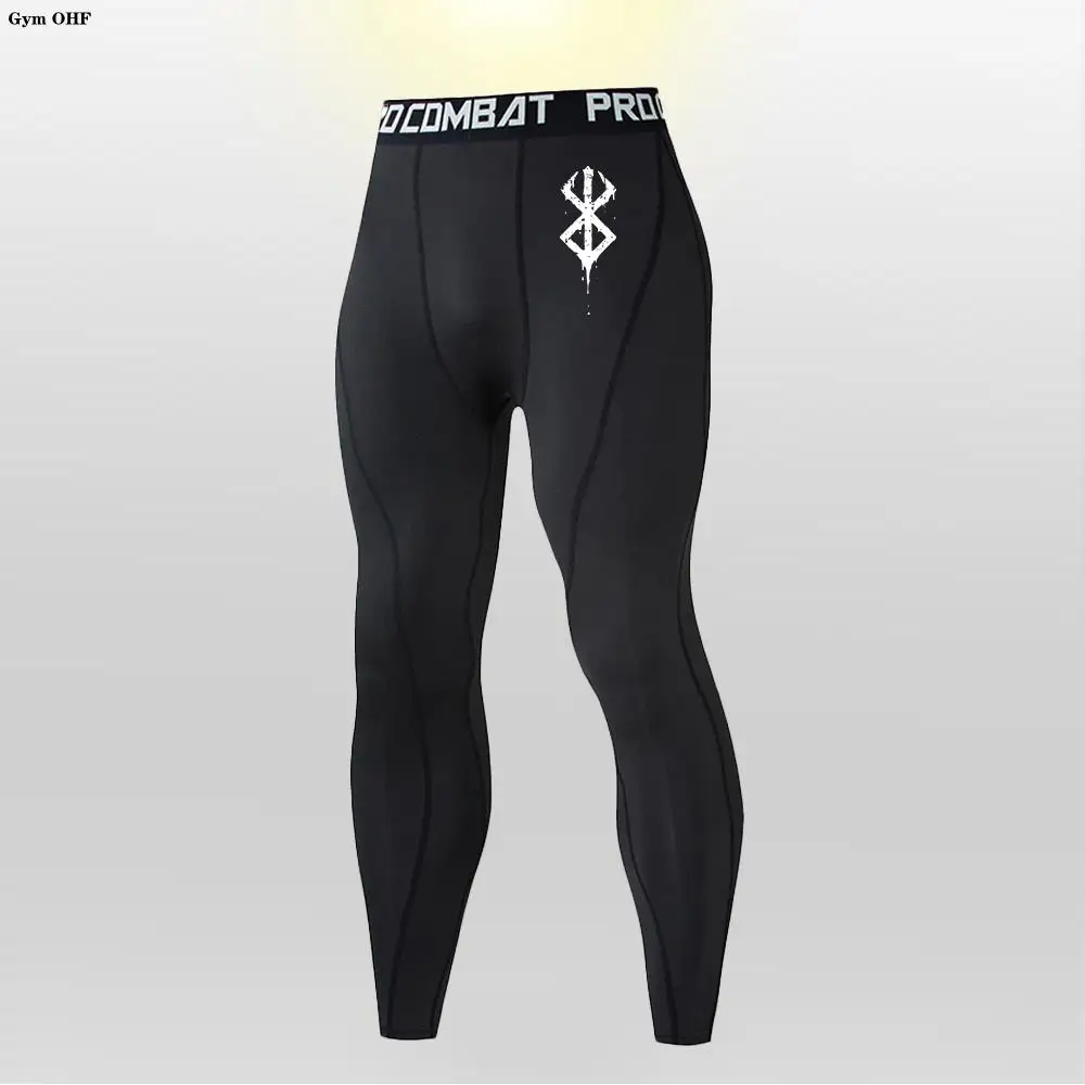 

Anime Berserk Guts Quick Dry Leggings Men Gym Running Jogging Pants Elastic Skinny Sports Trousers Compression Tights Mens