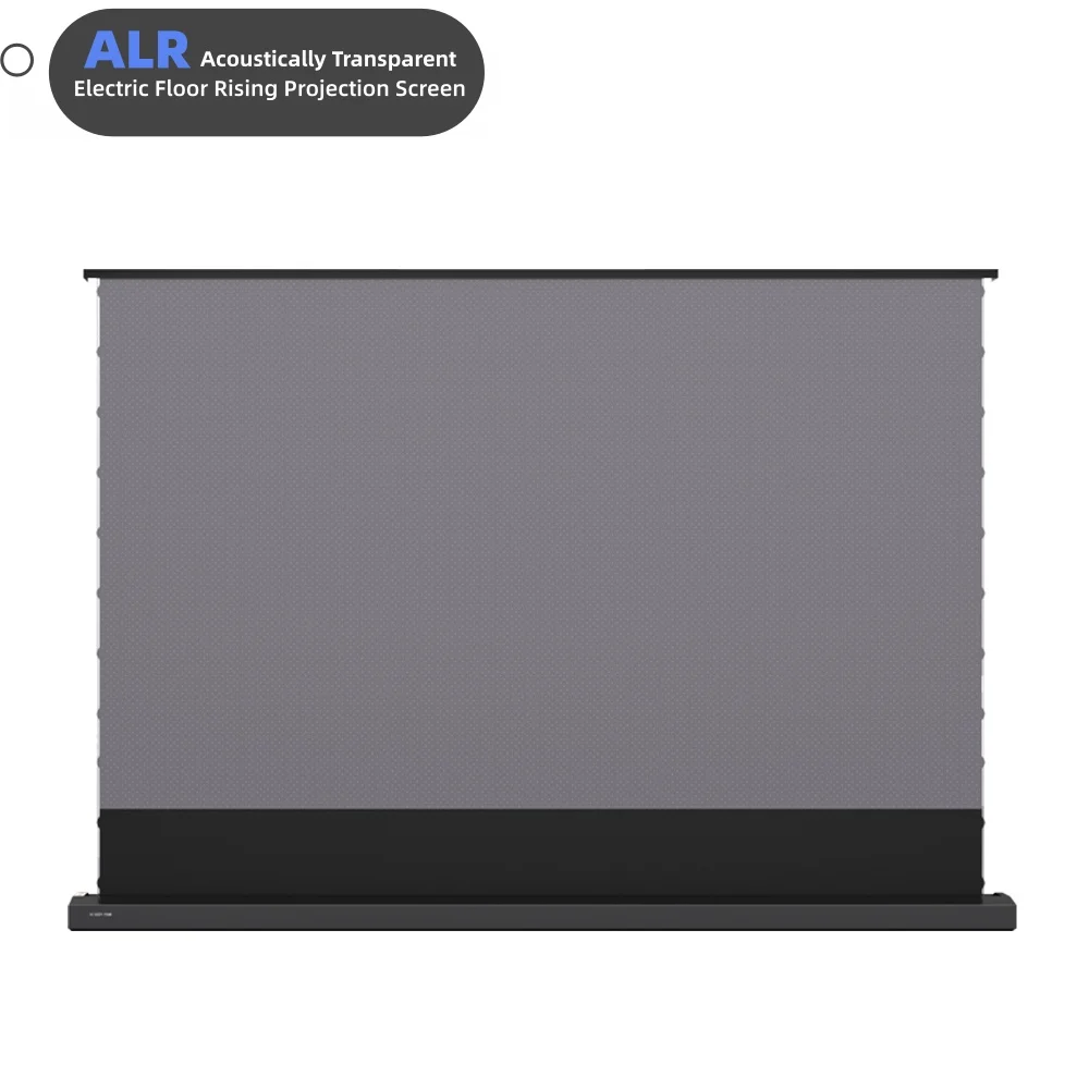 High-Gain Electric Floor Rising Projection Screen, Anti-Light Perforated Acoustic Material, Boost Brightness & Audio Clarity