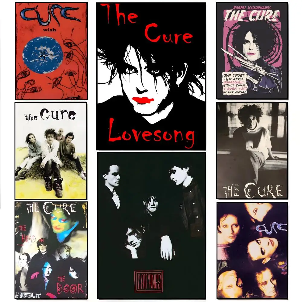 T-The C-Cure British Post-Punk-Rockband-Poster, Poster, HD, wasserfester Wandaufkleber, Bar, Wohnzimmer, Dekoration, Geschenk