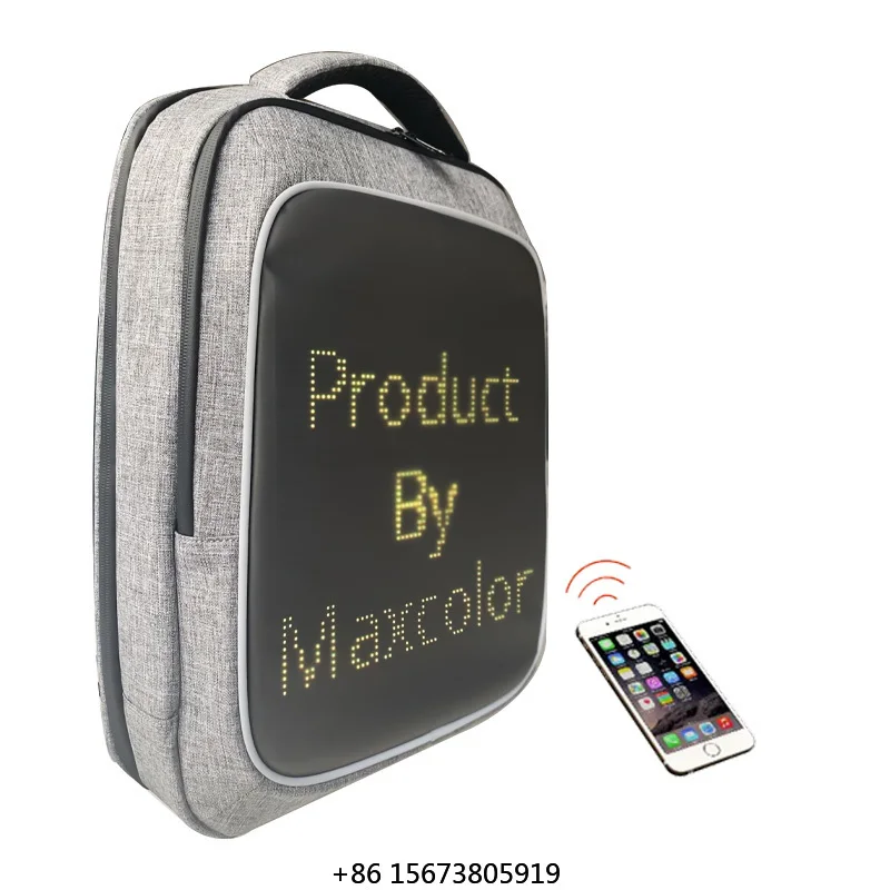 

Waterproof Smart LED Backpack DIY Backpack LED Screen for Advertising Display