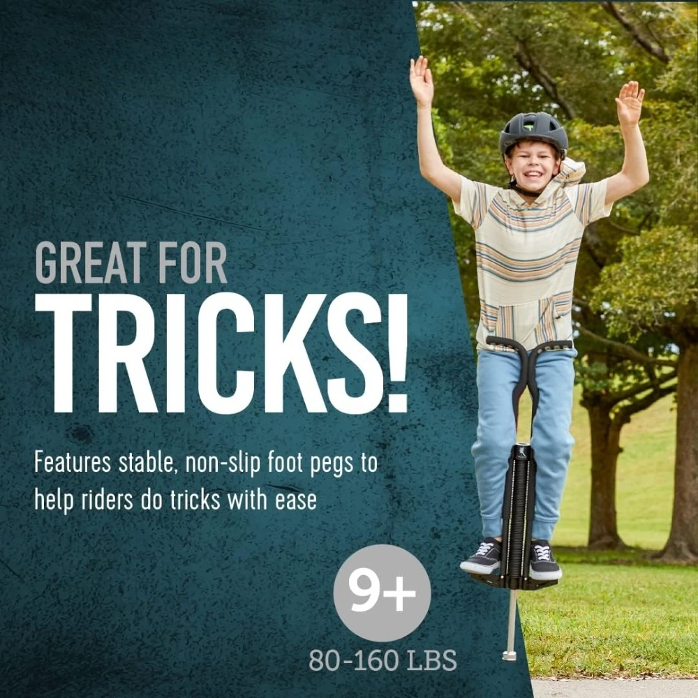 أدوات خارجية. Master Pogo Stick، للأعمار من 9 سنوات فما فوق، من 80 إلى 160 رطل، مقابض سهلة الإمساك، أوتاد مضادة للانزلاق، ألعاب خارجية للأولاد والبنات، تخفيضات كبيرة