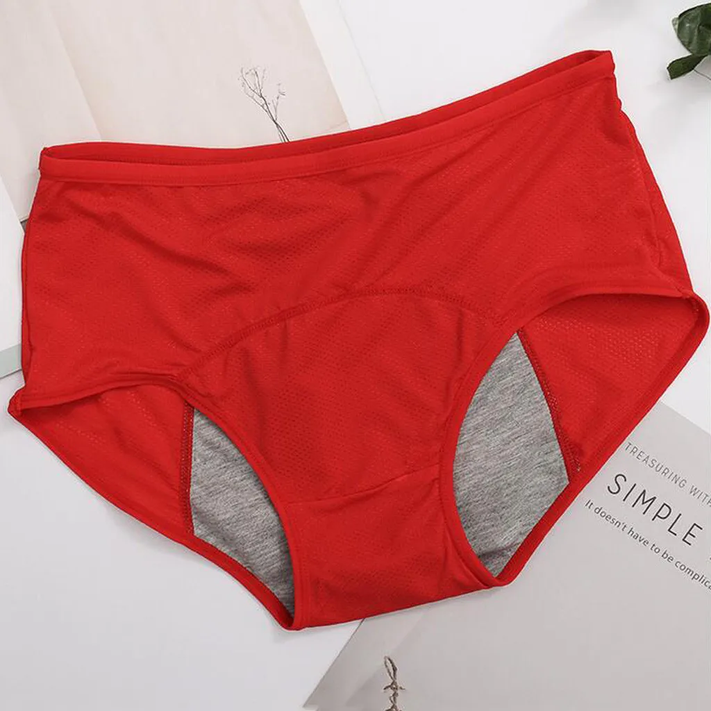 Leak Proof Menstrual Panties Physiological Pants Women Comfortable Soft Underwear Period Waterproof Briefs Plus Size