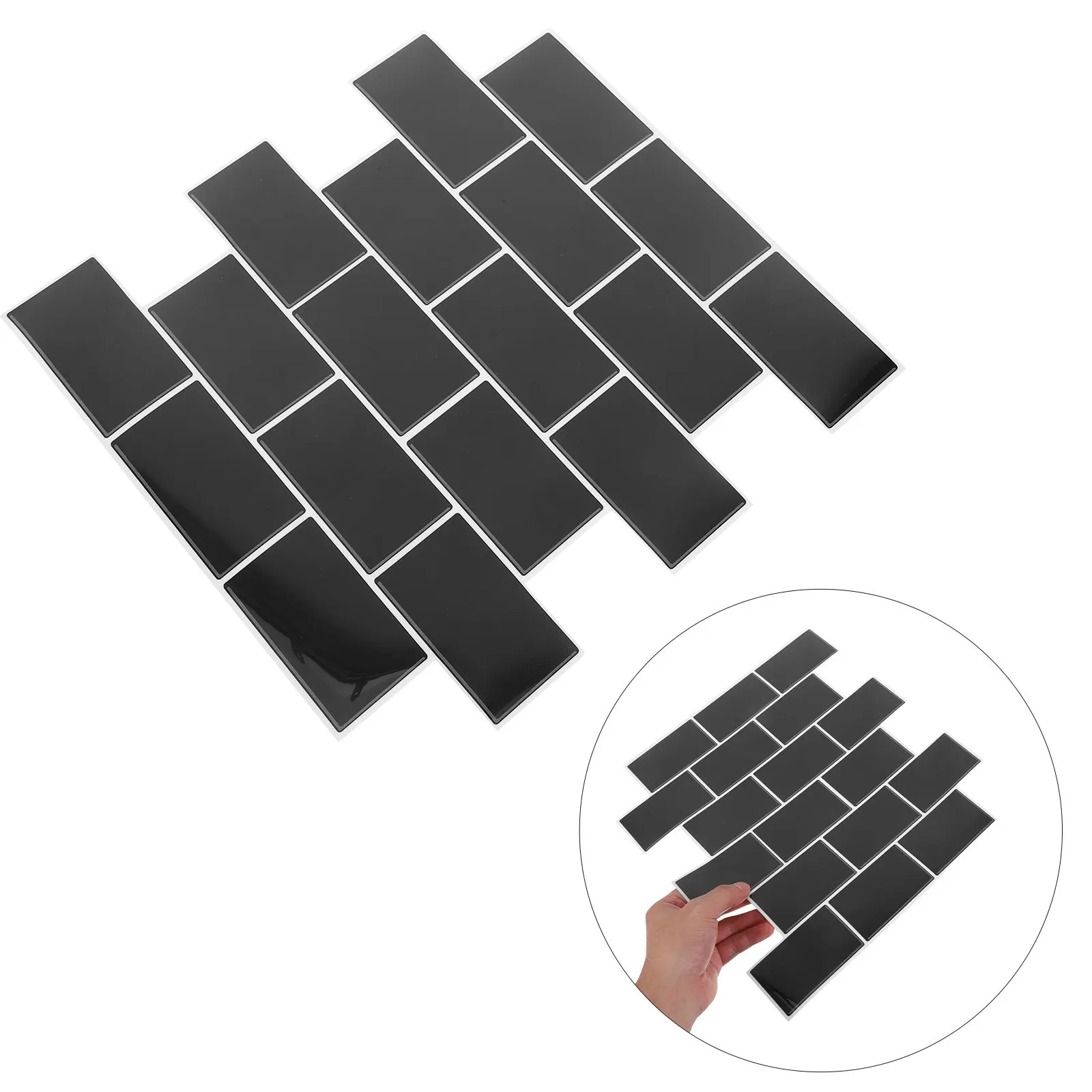 6Pcs Peel and Stick Backsplash Tiles Waterproof Oil Resistant Self Adhesive Subway Style Wall Stickers for Kitchen Bathroom