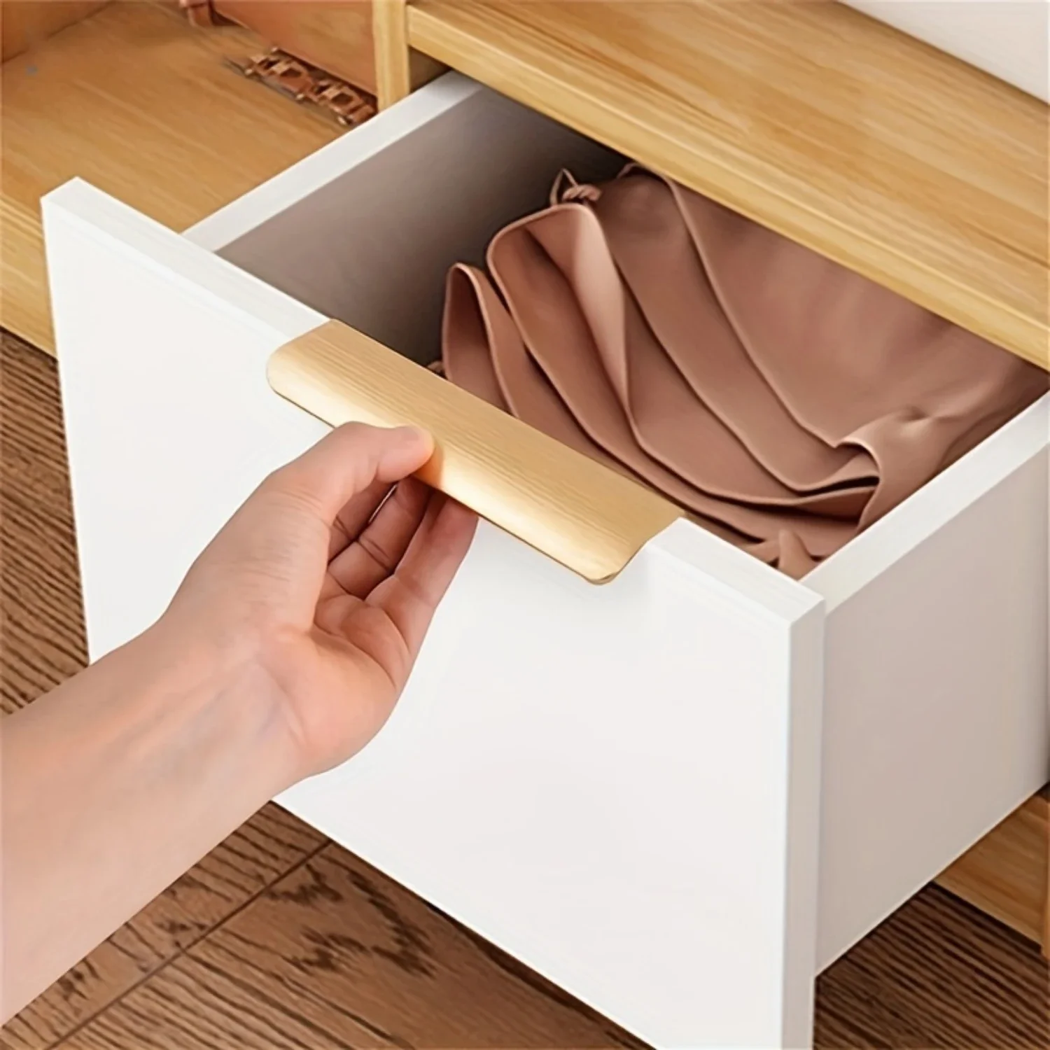 Non-punch  handle recessed kitchen bedroom study Children's room toilet Closet drawer Bathroom cabinet handle Modern simple draw