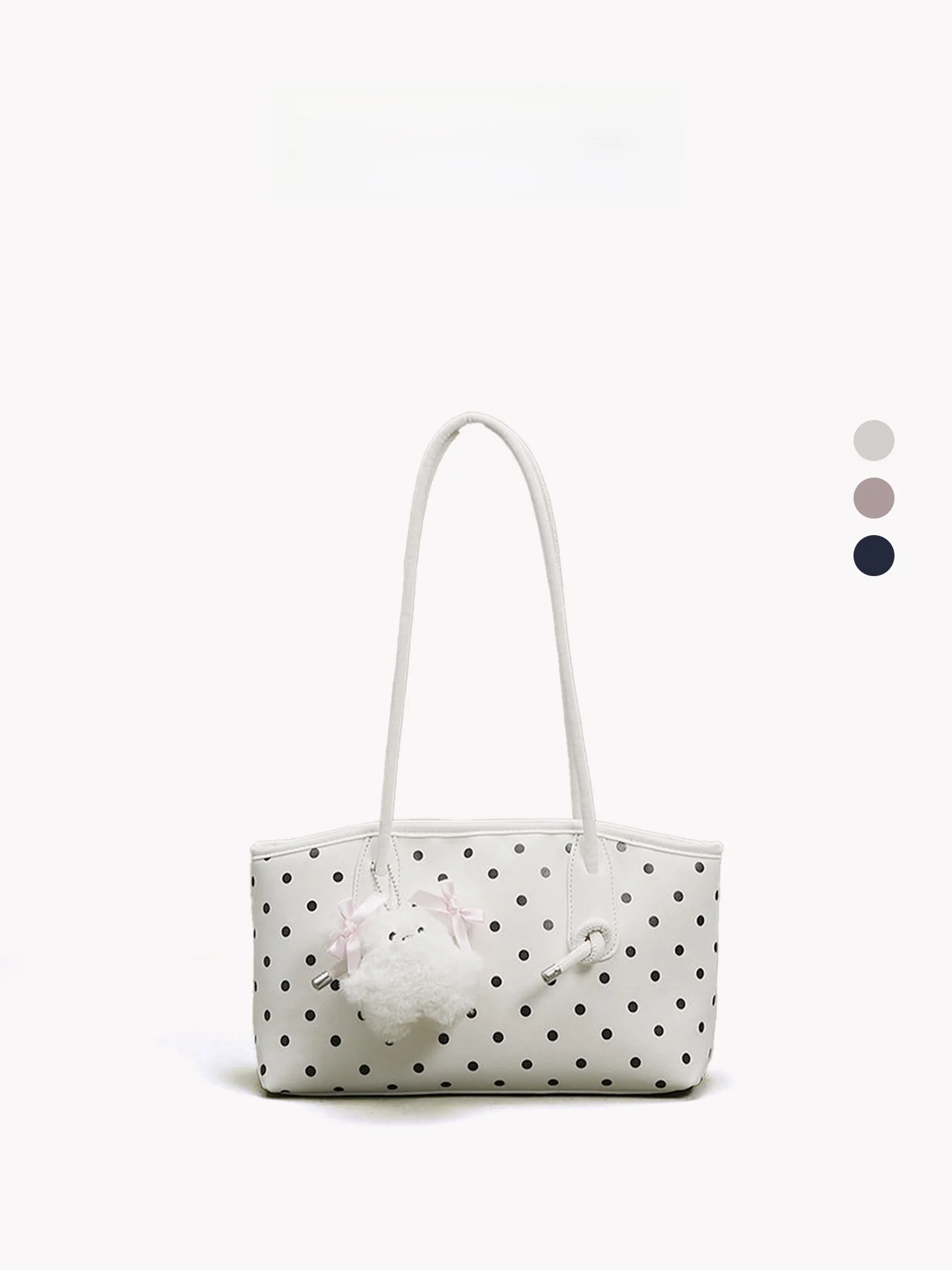 

2026 New Style Polka Dot Women's Shoulder Bag Soft PU Leather Versatile Small Square Bag Korean Style Underarm Bag for Daily Use