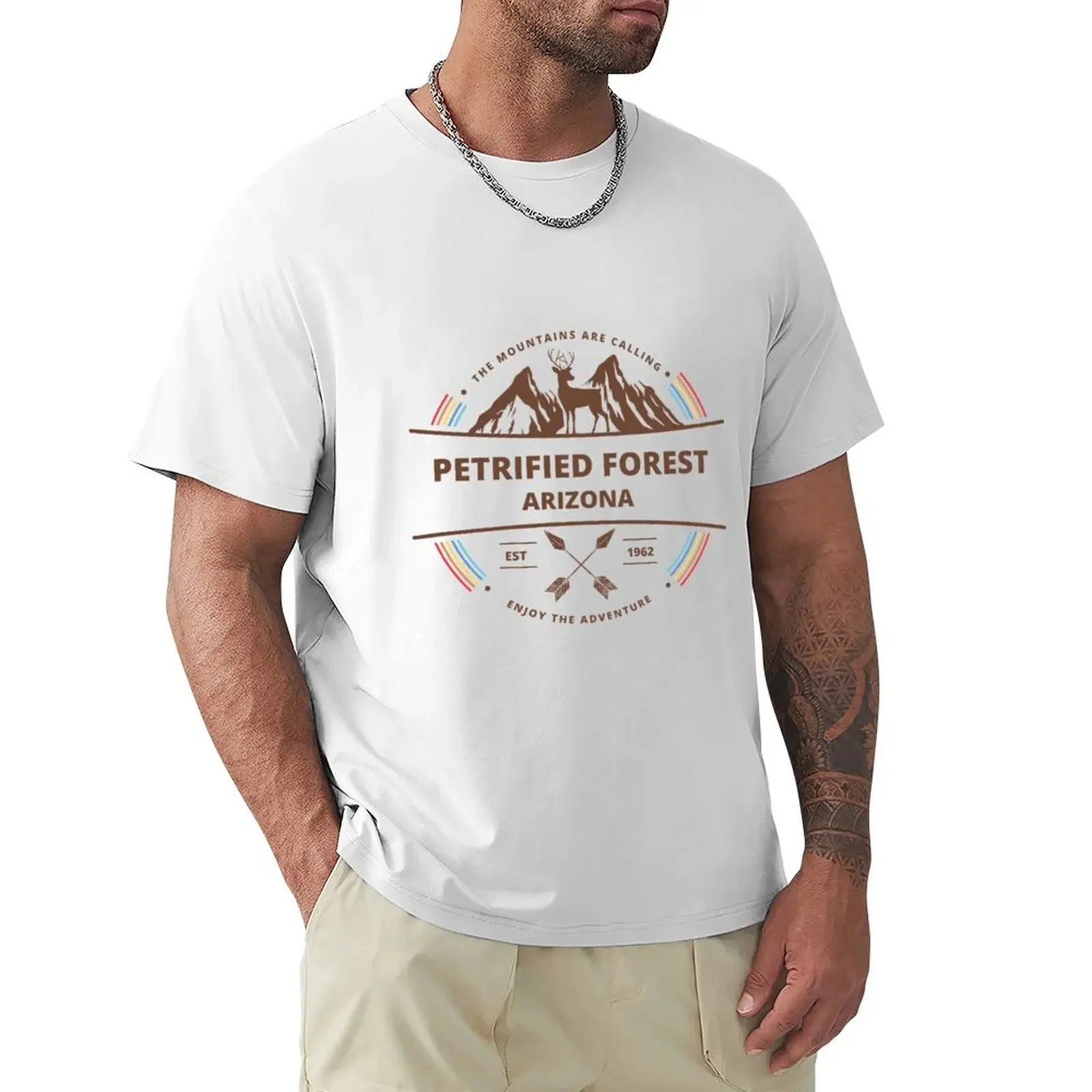 Petrified Forest National Park T-shirt vintage boys animal print sports fans black t-shirts for men