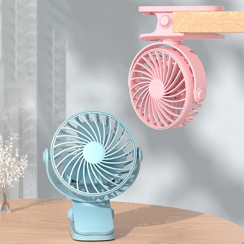Desktop Mini Splint Fan USB Charging Car Electric Fan [360-degree Rotatable Three-speed Governor Table Clamp Dual-use]