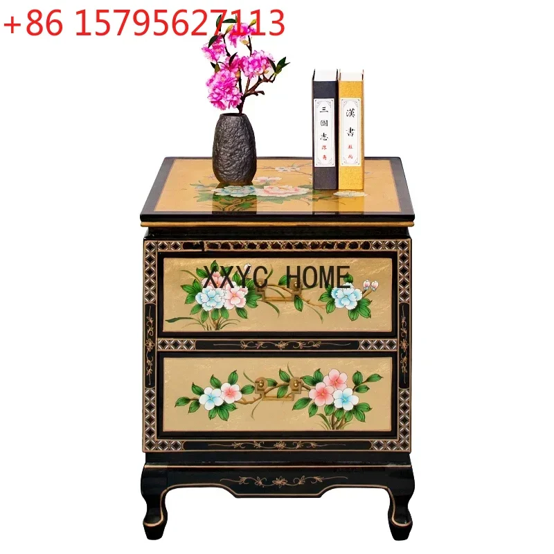

Новый прикроватный шкаф из массива дерева в китайском стиле, классический шкаф для хранения вещей, боковой шкаф для хранения в спальне