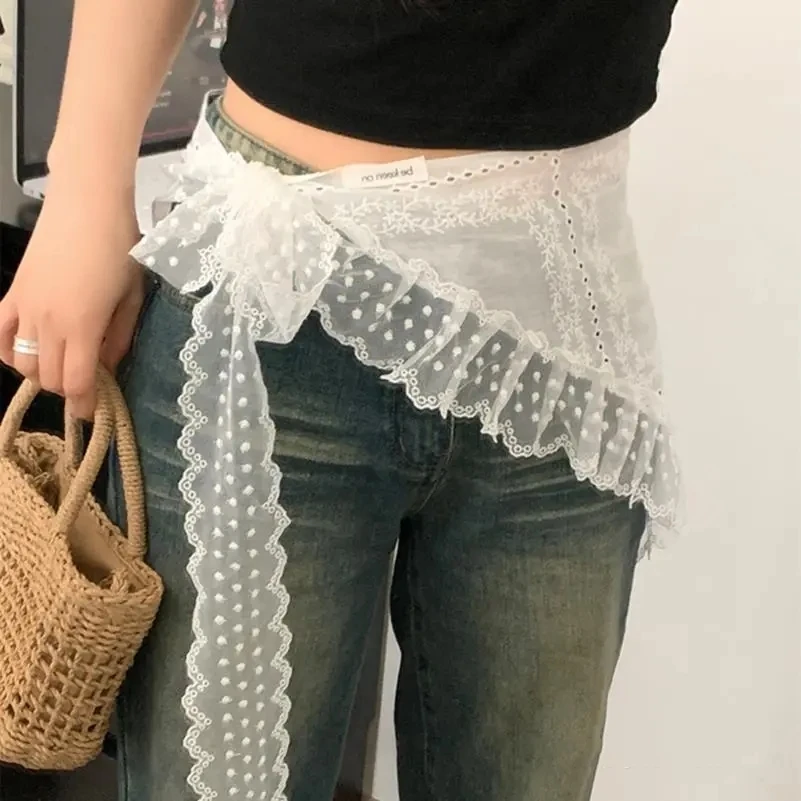 

Retro Lace Scarf Triangle Neck Scarf Embroidered Lace Wrap Hair Wrap Artistic Style Floral Crochet Headband For Women Girls