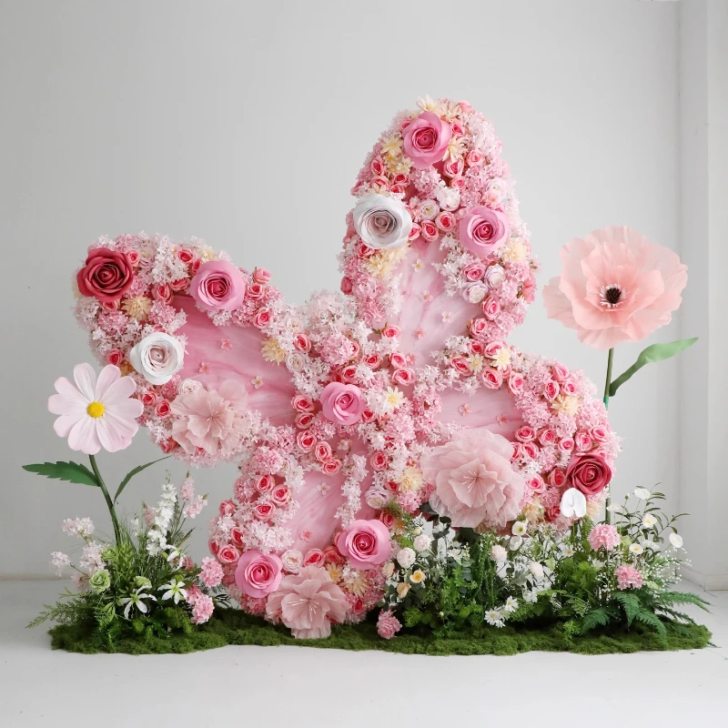 

Floral simulation flower three-dimensional butterfly decoration dessert shop Monet garden butterfly floral landscaping ornament