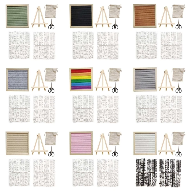 Felt Letter Board 9.8x9.8Inch with Pre-cut Letters Numbers Stand for Wedding