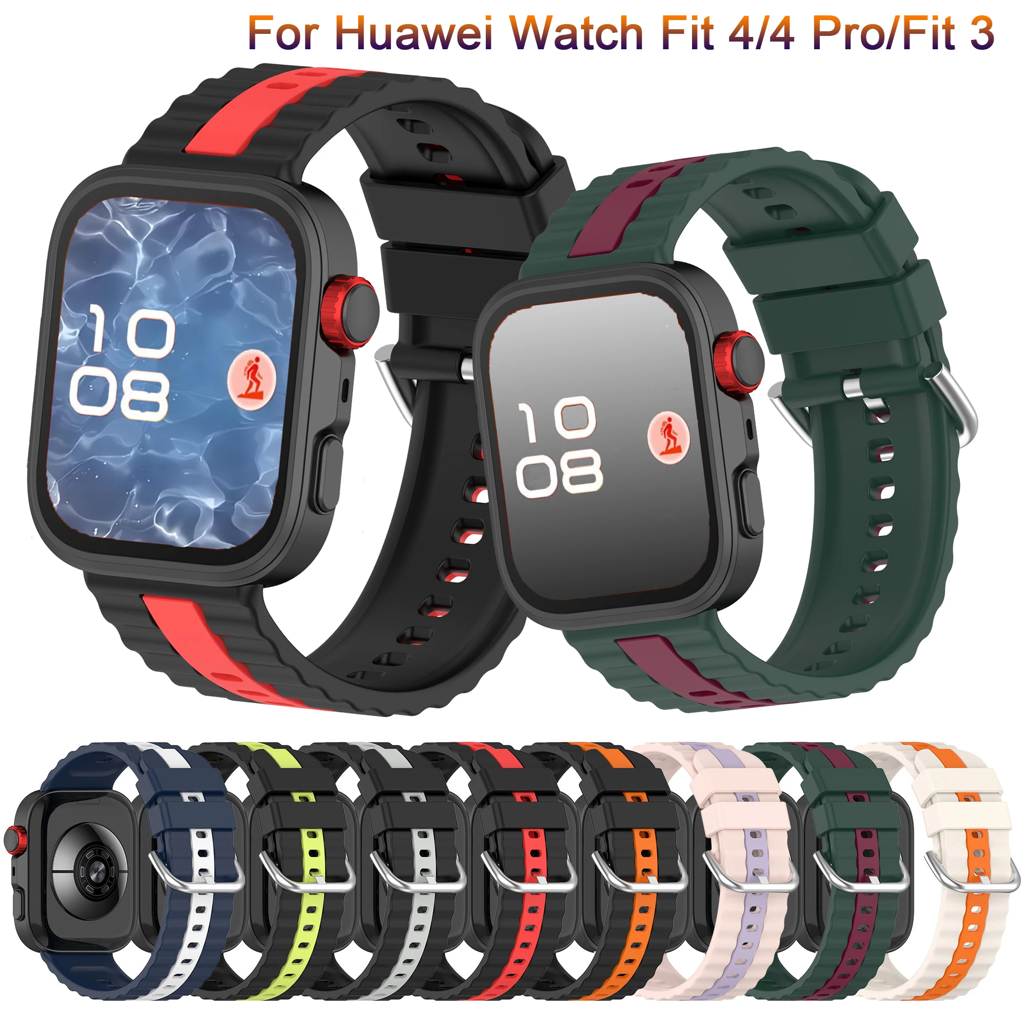 

Sports Silicone Strap For Huawei Watch Fit 4 Pro Band Breathable Replacement Bracelet Correa For Huawei Fit3 Fit4 Accessories