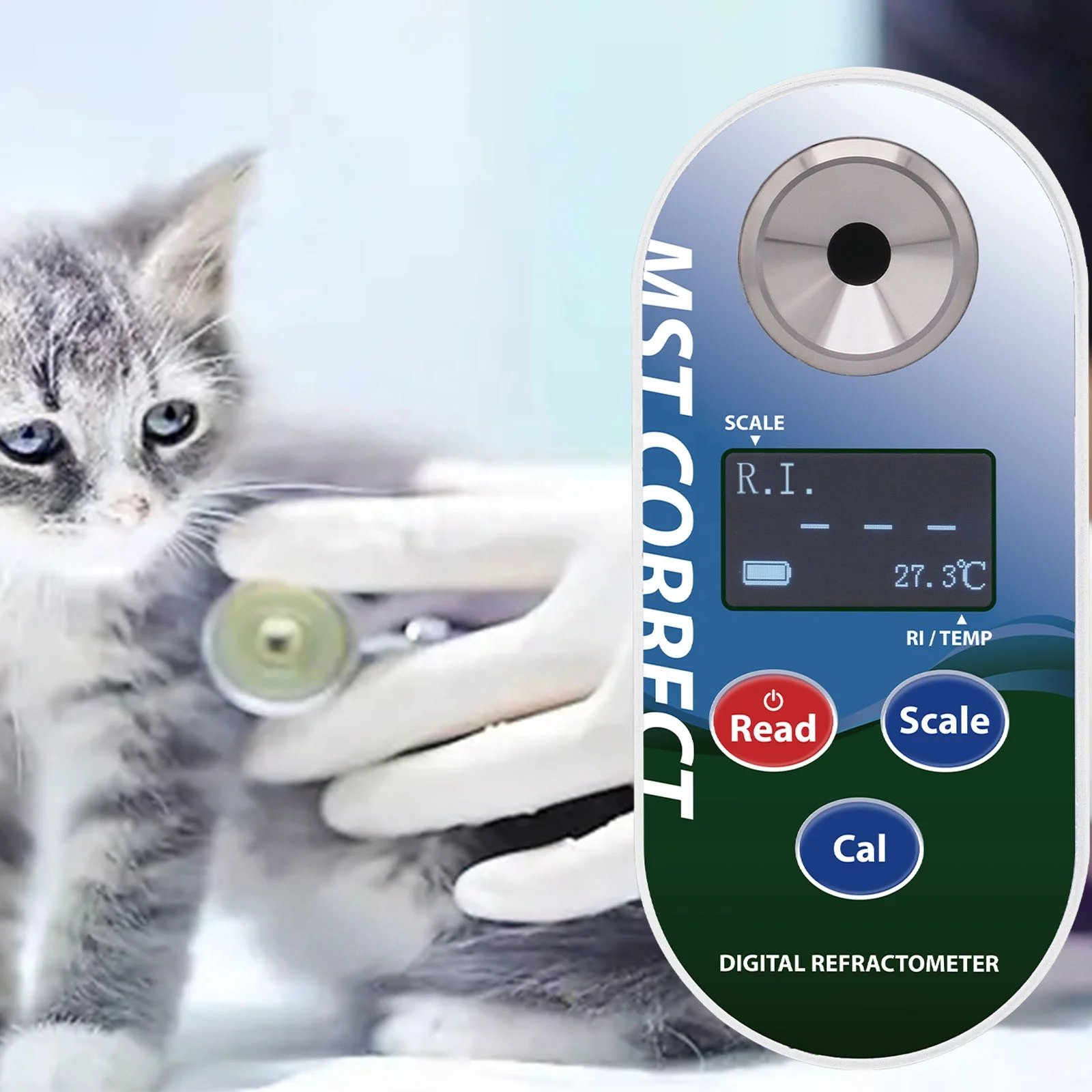 

Digital Clinical Meter 1.000-1.050 Scale Measures Clinical Content for Urine SP.G & Serum P Digital Refractometer Testing
