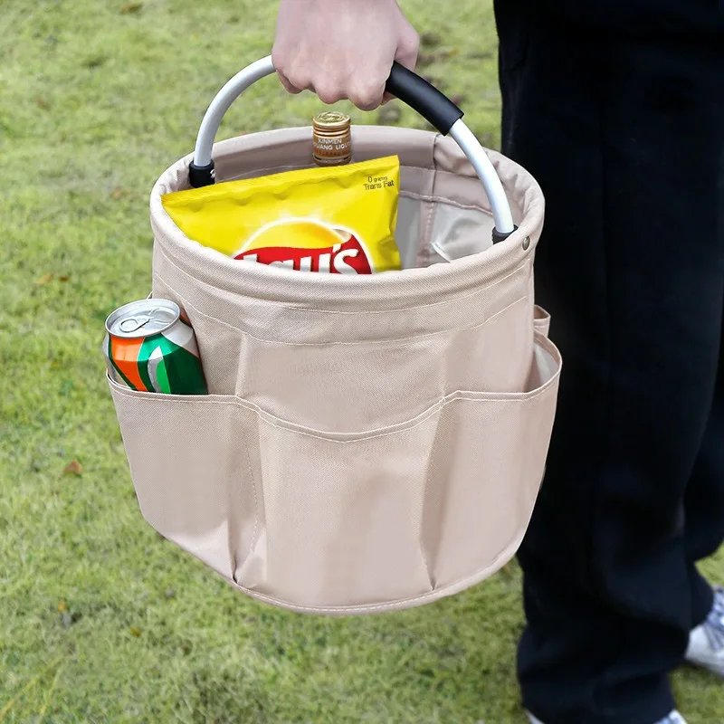 

Сумка-органайзер для инструментов из ткани Оксфорд, корзина для хранения с 6 отделениями и большим центральным отсеком