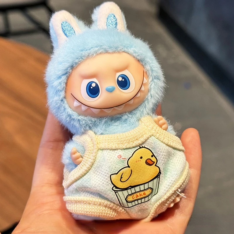 

Clothes For 10cm Labubu 4.0 Mini Version Small Camisoles With Cute Patterns Of Little Yellow Ducks Donuts Little Bears