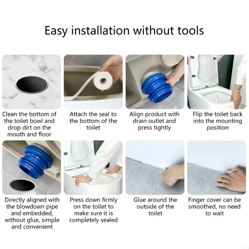 Bathroom Toilet Bowl Gasket Floor Outlet Drain Pipe Flange Rings Toilet Spill Sealing Rings for Isolating Odor LeakProof