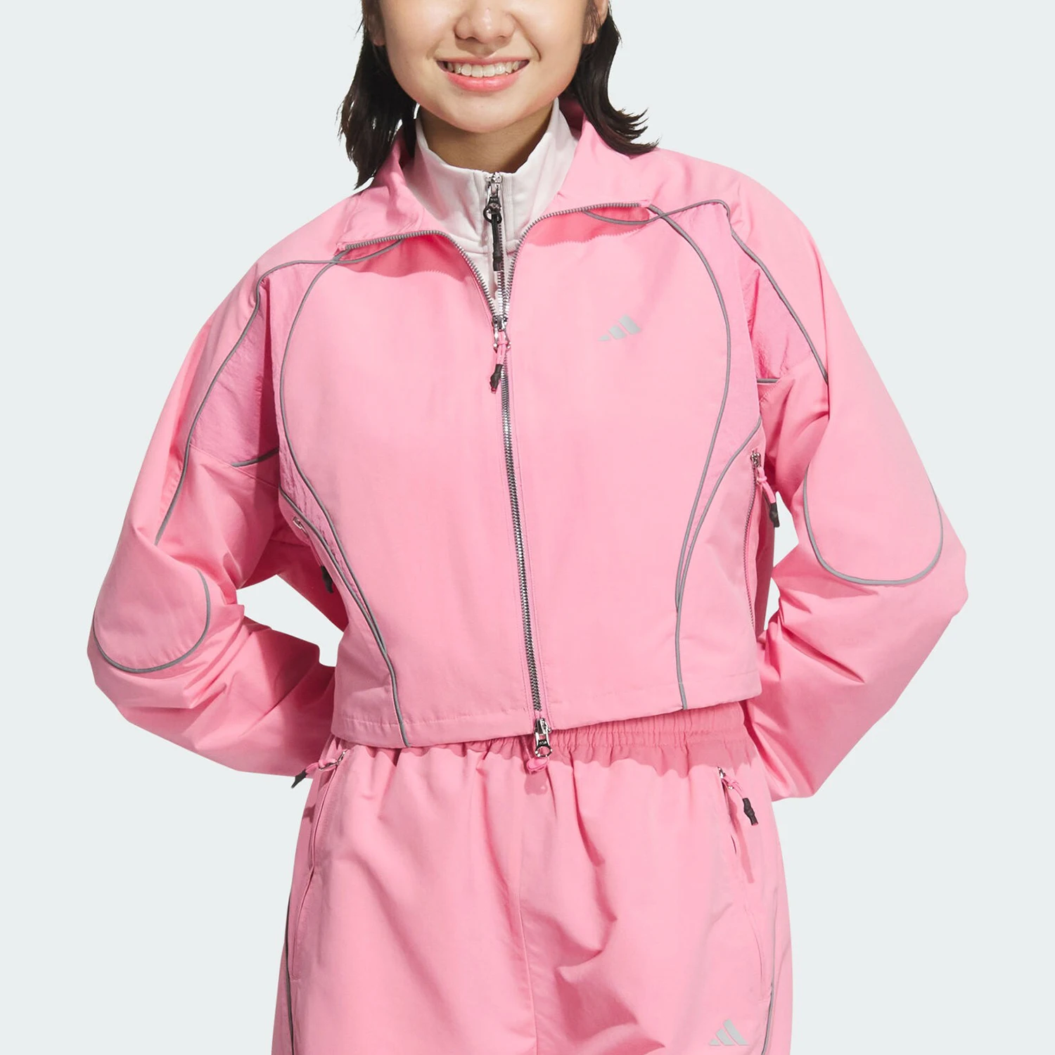 

Adidas genuine new women's fashionable loose sports casual jacket JJ3780