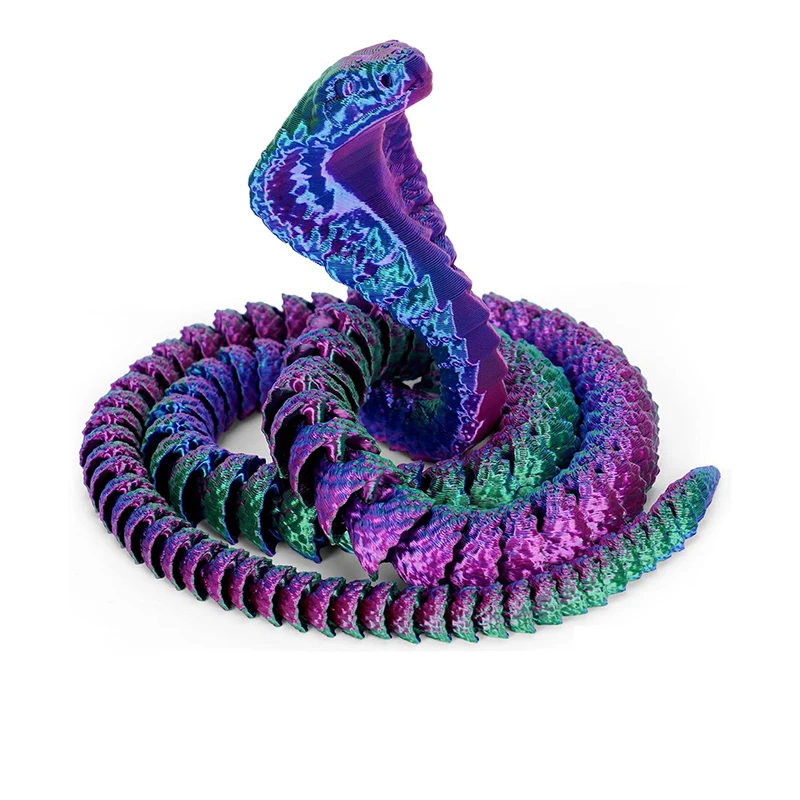 3d Printed Cobra Snake Python Printing Figures Home Office Desk Ornament 3d Printed Animals Home Desk Craft Decor 3d Ptinted Toy