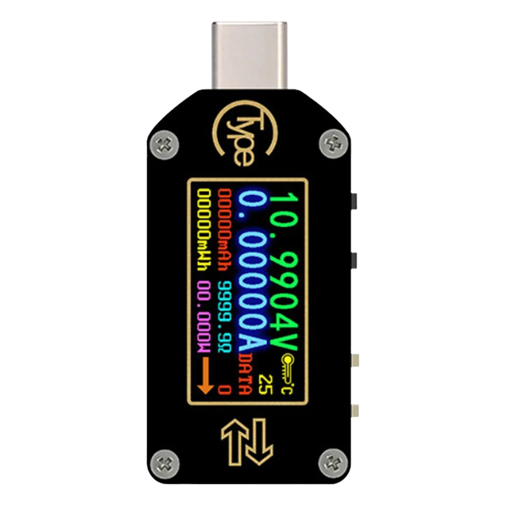 TC66 TypeC Trigger USB Voltmeter Ammeter  Long Working Life  Accurate 6 Bit Resolution  Easy to Operate Interface