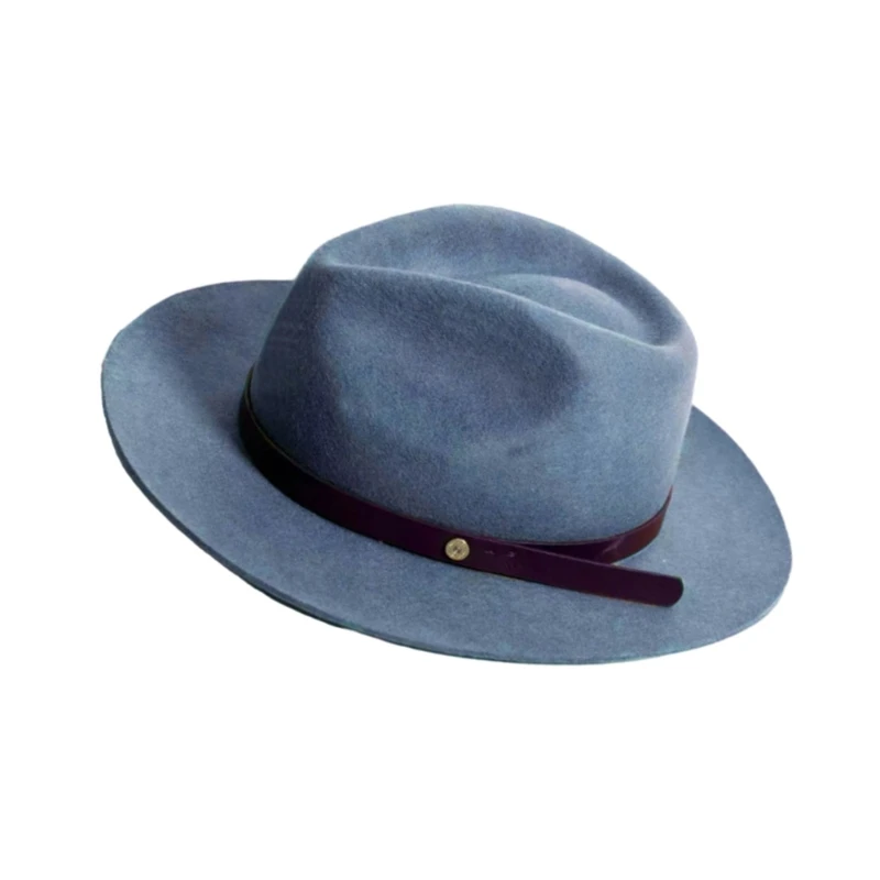 Classical Homburg Hat Cowboy Hats Gift for Boyfriend Top Hat Wide Brimmed