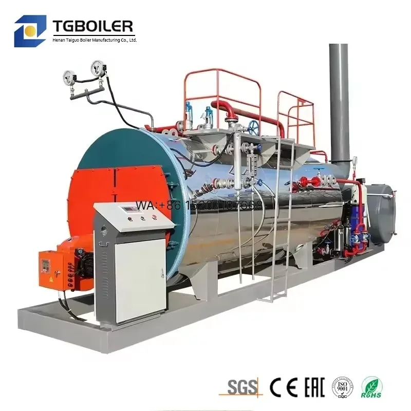 Wmwmnu for Taiguo Industrial Horizontal High Pressure Fire Tube Steam Boiler Natural Gas LPG Oil Fired 1-20 Ton