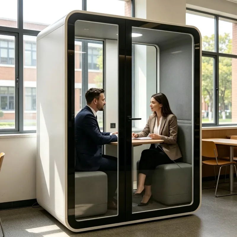Movable Home Silent Cabin Customized Acoustic Sound Blocking Privacy Pod Modular Phone Booth Office