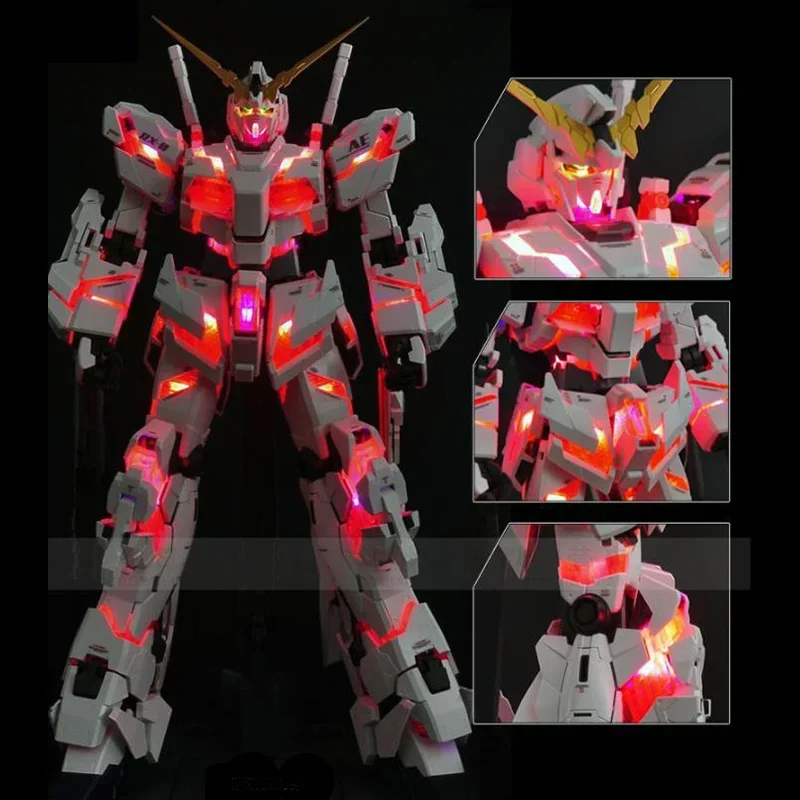 Bandai Genuine Gundam Model Kit Anime Figure PG 1/60 RX-0 UNICORN Gundam BANSHEE LED Light Set Anime Action Figure Without Body