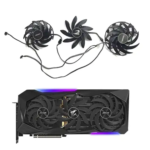 Graphics Card Fan PLD10015B12H 0.55A 4Pin for Gigabyte AORUS GeForce RTX 3070 3080 3090 XTREME RX 6800 6900 XT MASTER 16G