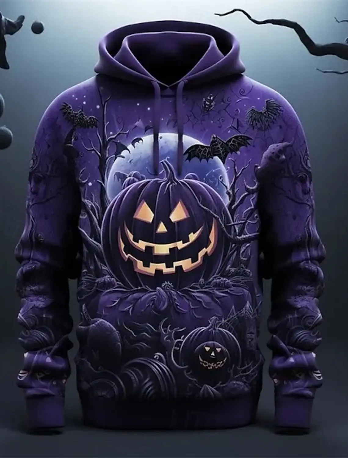 

Halloween Men's Graphic Hoodie Pumpkin Prints Classic Casual 3D Pullover Holiday Fashion Hoodies Thin Style Long Sleeve Hooded