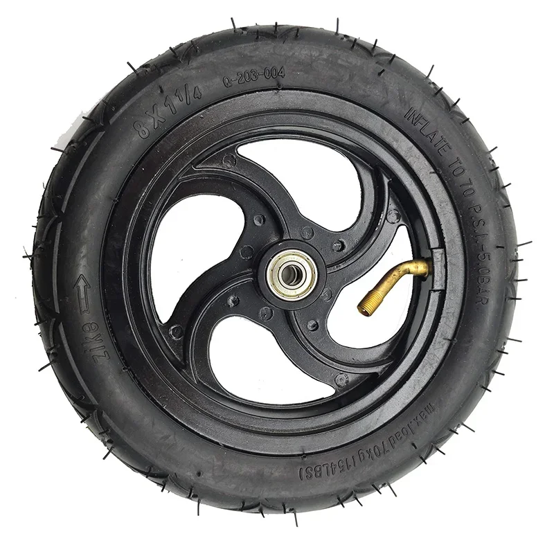 8x1 1/4 Aluminium Alloy Hub 32mm Width Inflated Tube Wheel 8\