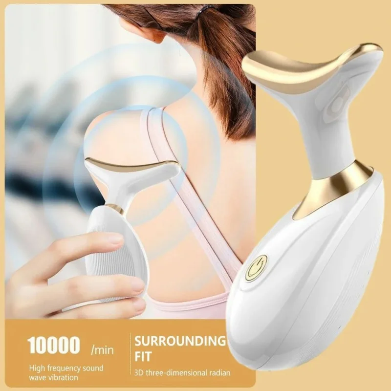 Home neck face beauty device vibration massage for face neck personal care skindion home use beauty device face lifting machine