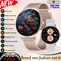 2025 New Smart Watch women GPS Tracker Amoled Screen Bluetooth Calling Health Monitoring Ladies Smartwatch For samsung galaxy