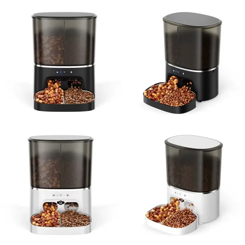 for 8L Large Capacity Automatic Pet Feeder with Double Bowls  Small Animals