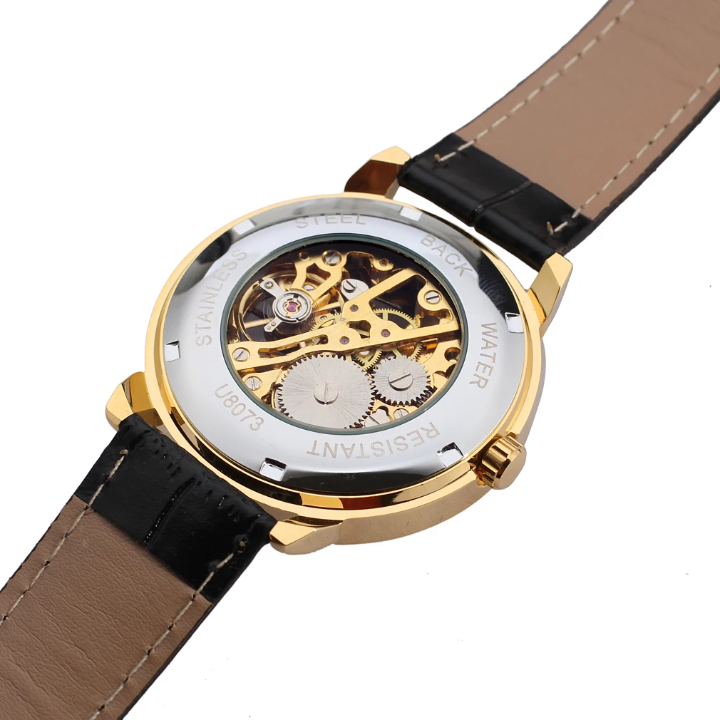 Mechanical Man Gold Watch Mens Watches Top Brand Luxury 2024 FORSINING Clock Male Skeleton Leather Forsining 3d Hollow Engraving