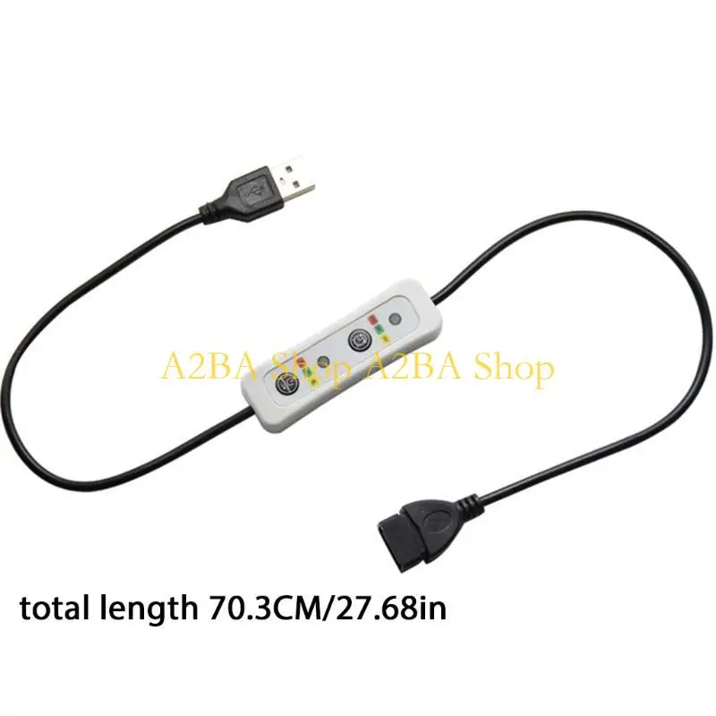 A2BA 3 속도 제어 USB 확장 케이블 스위치 코드 팬 컨트롤러 장비