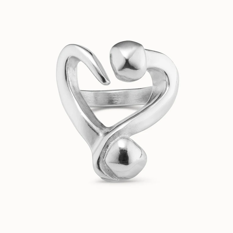 

Кольцо Unode 50 в ретро-стиле 2026 года, в форме сердца, подходит для повседневного ношения