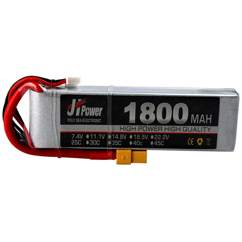 JH Power 2S 3S 4S 5S 6S RC LiPo batteria 7.4V 11.1V 14.8V 18.5V 22.2V 1800mAh 25C 35C 100C per RC auto elicottero barca RC Drone