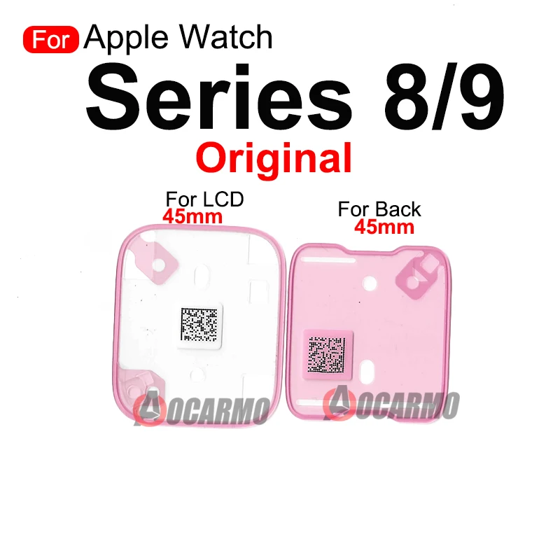 لساعة أبل Series8 9 41 مللي متر 45 مللي متر S8 S9 شاشة LCD أمامية لاصقة خلفية خلفية ملصق شريط لاصق استبدال