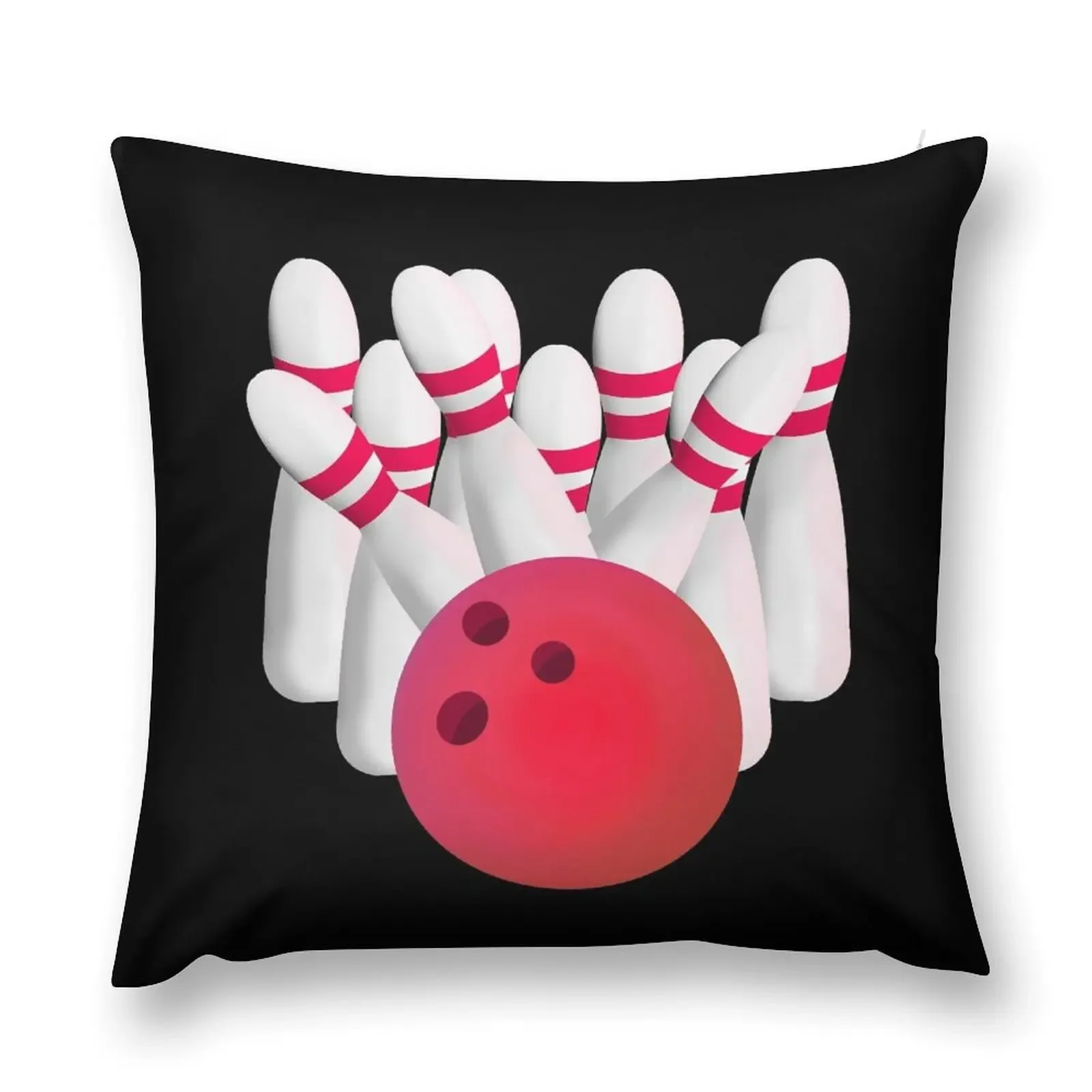 Red Bowling Ball Strike Throw Pillow Sofa Pillow Cover Decorative Cushions For Luxury Sofa pillow