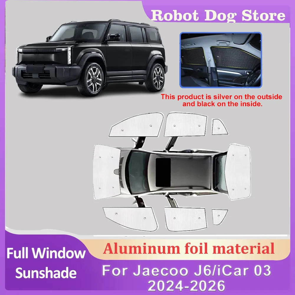 Car Sun Visors Covers For Jaecoo J6 Accessories Chery iCar 03 2024 2025 2026 Window Cover UV Protection Auto Windshield Sunshade