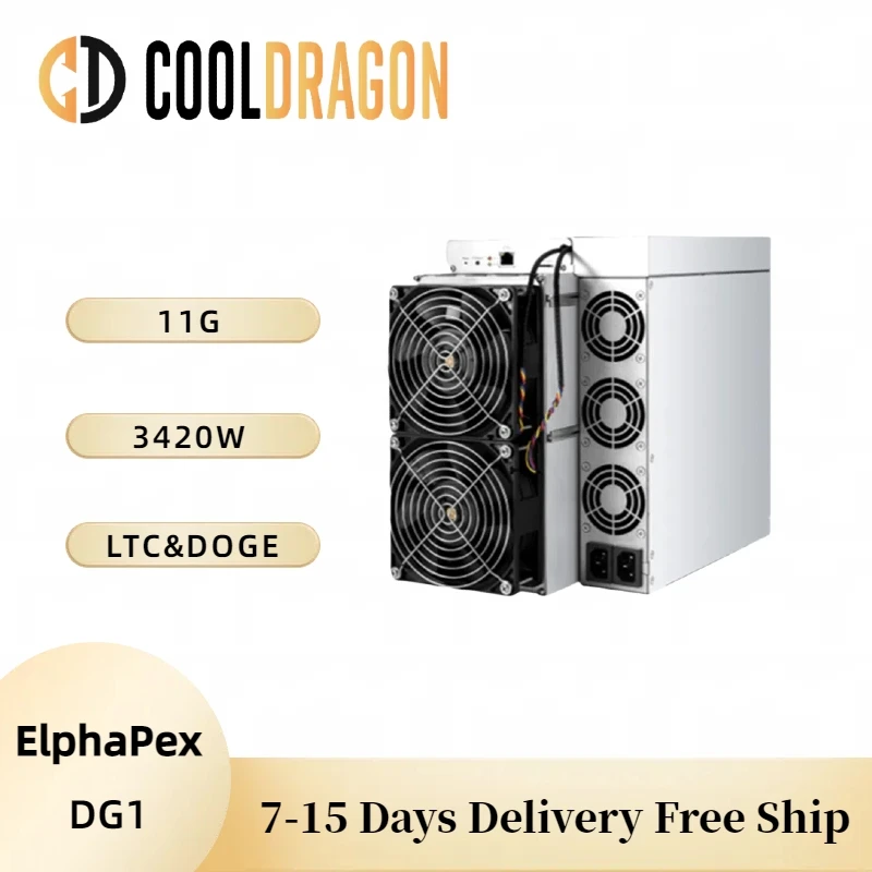 

Elphapex DG1 9.5G 3420W Scrypt DOGE and LTC Miner