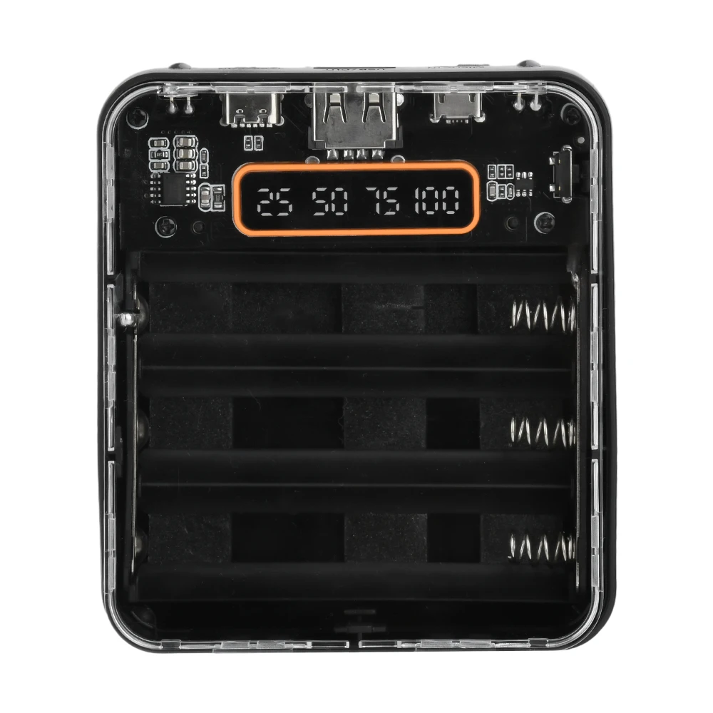 3*18650 حامل البطارية صندوق بطارية الطاقة الشفاف يرفع صندوق بطارية إمداد الطاقة غير المنقطعة مع سلك لتقوم بها بنفسك قوة البنك