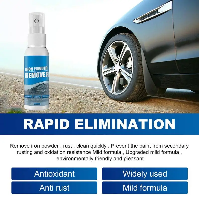 Rust Remover For Metal Spray 30ml Rust Converter Automotive Car Maintenance Powder Spray Anti Rust Spray Car Rust Remover Spray