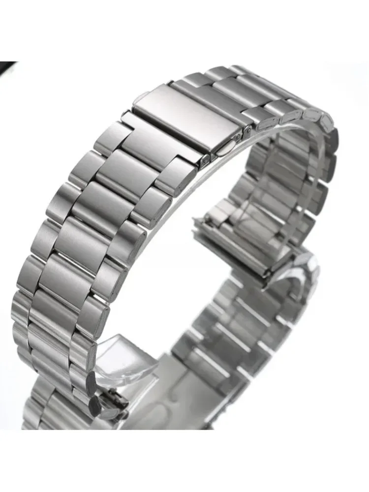 20/22 mm Business-Uhrenarmband aus Edelstahl mit Schmetterlingsverschluss, universelles Armband für Herren und Damen, Schnellverschluss-Armband für Seiko